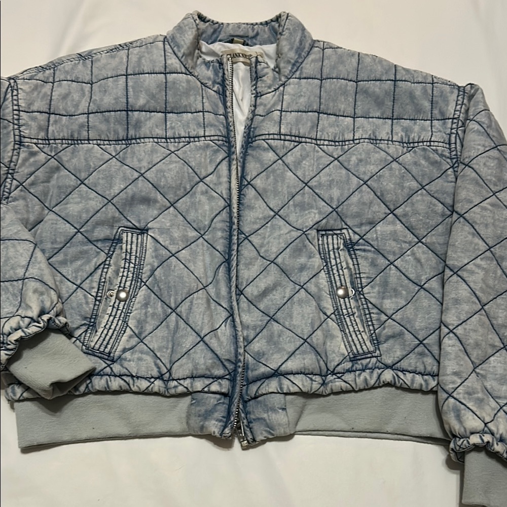 Blank NYC Quilted Sun Bleached Bomber Jacket size L
